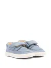 Walkey Touch Strap Leather Moccasins In Blue