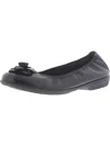 WALKING CRADLES FEATURE WOMENS LEATHER SLIP ON BALLET FLATS