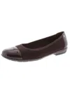 WALKING CRADLES FELICITY WOMENS LEATHER SLIP ON BALLET FLATS