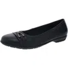 Walking Cradles Flynn Womens Solid Slip On Ballet Flats In Black