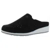 Walking Cradles Freedom Womens Laser Cut Slip On Wedge Sneaker In Black