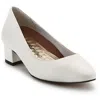 Walking Cradles Heidi Womens Solid Slip On Block Heels In White