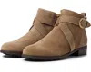Walking Cradles Kellen Boots Women's Us 7 Taupe Suede Ankle Zip Bootie Khd456