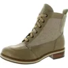 Walking Cradles Knox Womens Zipper Leather Combat & Lace-up Boots In Multi