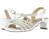 Walking Cradles Lettie Sandal Womens 9.5 White Leather Adjustable Buckle Khd2083 In White