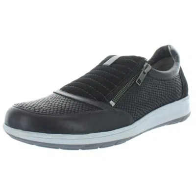 Walking Cradles Orion Womens Mixed Media Slip On Casual Shoes In Black