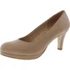 Walking Cradles Womens Cushioned Footbed Pumps In Brown