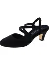 Walking Cradles Womens Padded Insole Manmade Slingback Heels In Black