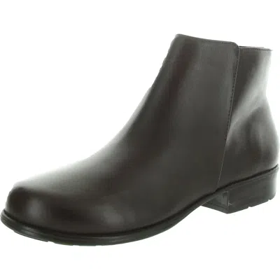 Walking Cradles Womens Zipper Leather Ankle Boots In Multi