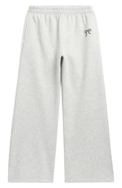 Walking On Sunshine Kids' Bow Fleece Sweatpants In Gray