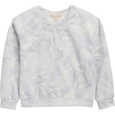 Walking On Sunshine Kids' Cloud Crewneck Sweatshirt In Gray