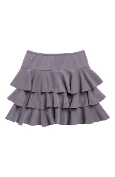 Walking On Sunshine Kids' Cloud Luxe Ruffle Skirt In Purple