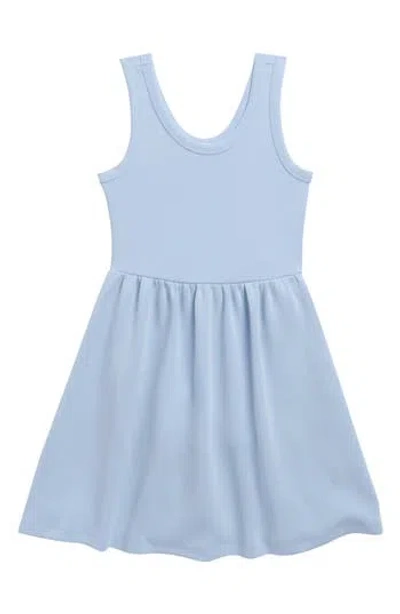 Walking On Sunshine Kids' Cloud Luxe Tank Dress In Blue