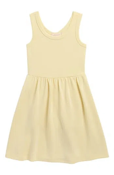 Walking On Sunshine Kids' Cloud Luxe Tank Dress In Yellow