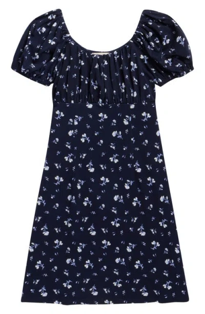 Walking On Sunshine Kids' Emma Babydoll Dress In Blue