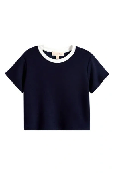 Walking On Sunshine Kids' Lightweight Scuba Knit Tee In Black