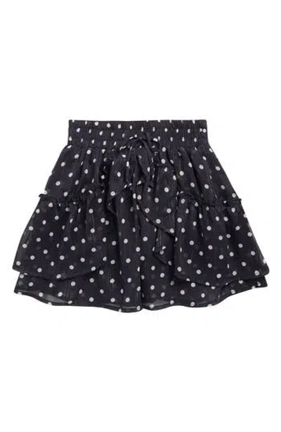 Walking On Sunshine Kids' Ruffle Detail Skirt In Black