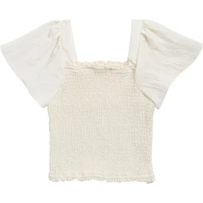 Walking On Sunshine Kids' Smock Top In White