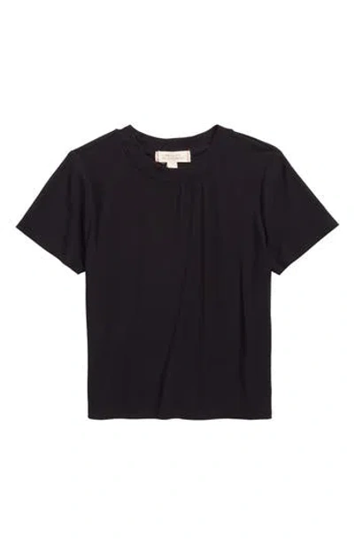 Walking On Sunshine Kids' Stretch Rib T-shirt In Black