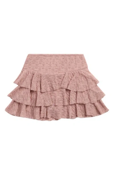 Walking On Sunshine Kids' Tiered Lace Miniskort In Neutral