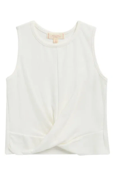 Walking On Sunshine Kids' Twist Front Tank In White