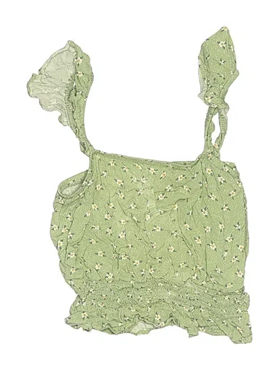 Pre-owned Walking On Sunshine Kids' Sleeveless Blouse In Green