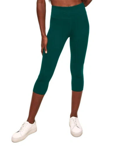 Walkpop Cali Everyday Activewear Crop Legging In Green