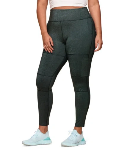 Walkpop Haley Compression Active Legging With Multi Pocket Detail In Green