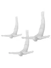 Wall Diver Wall Art 3-piece Wall Diver Resin Sculpture Set In White