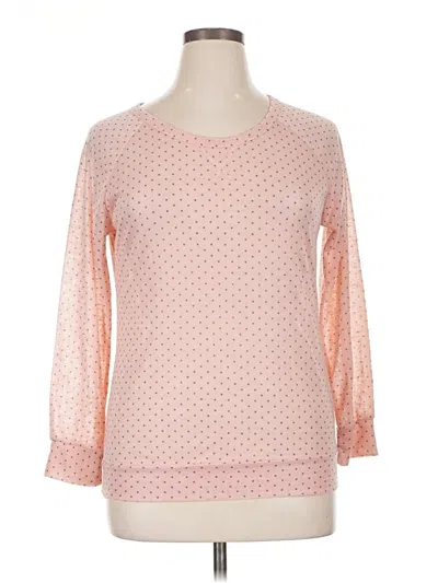 Pre-owned Wall Flower 3/4 Sleeve Blouse In Pink