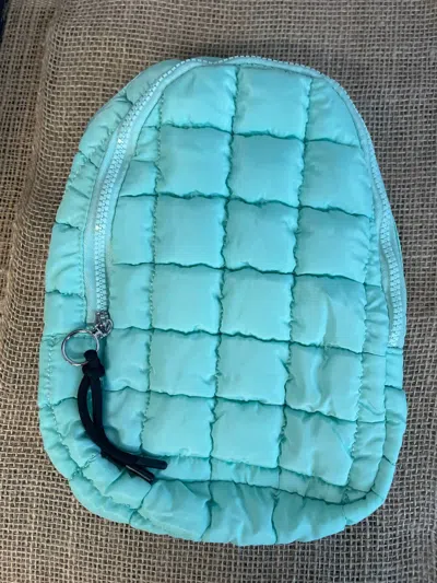 Wall To Wall Puffer Sling Bags In Mint In Green
