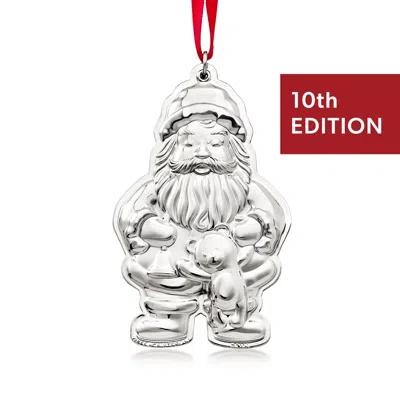 Wallace 2026 Annual Sterling Silver Santa Ornament - 10th Edition