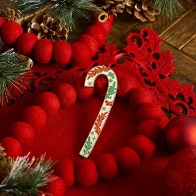 Wallace 46th Edition Gold-plated Candy Cane Christmas Ornament