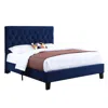 Wallace & Bay Dalton Queen Upholstered Bed In Blue