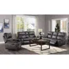 Wallace & Bay Hooper Swivel Gliding Recliner, Dark Graphite In Brown