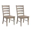 Wallace & Bay Ludin Sandstone Buff Ladderback Dining Chairs, Set Of 2 In Neutral
