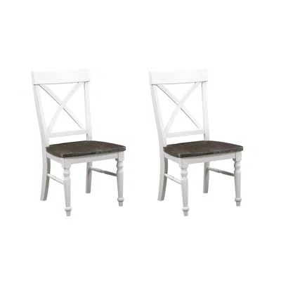 Wallace & Bay Maddox Dining Chair Pair In White