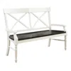 Wallace & Bay Mountina Dark Mocha & Antique White Bench In White