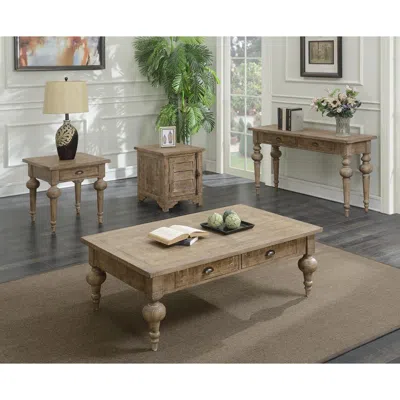 Wallace & Bay Oceans Chair Side Table, Sandstone Buff In Brown