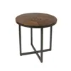 Wallace & Bay Oceans Round End Table, Antique Pine