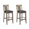 Wallace & Bay Wallce & Bay Benti Pecan Brown Slat Back Bar Stool In Brown