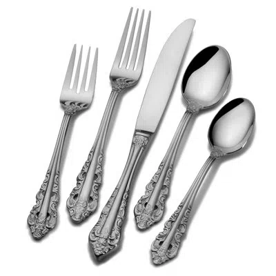 Wallace Antique Baroque 65-piece 18/10 Stainless Steel Flatware Set, Service For 12