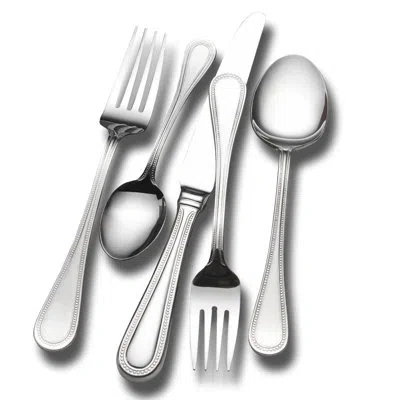 Wallace Continental Bead 65-piece 18/10 Stainless Steel Flatware Set, Service For 12