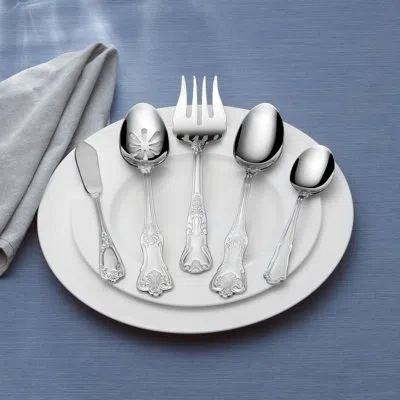 Wallace Hotel Lux 77-piece 18/10 Stainless Steel Flatware Set, Silver, Service For 12