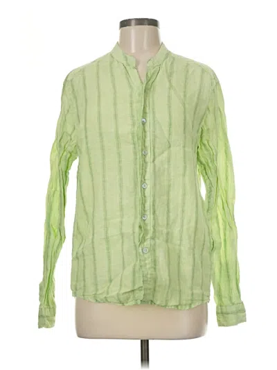 Pre-owned Wallace Long Sleeve Button Down Shirt In Green