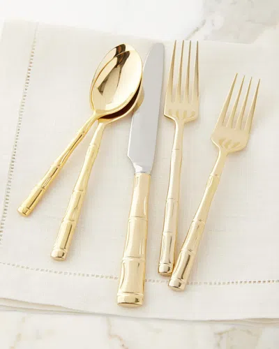 Wallace Silversmiths 20-piece Gold Bamboo Flatware Service