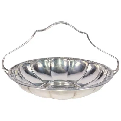Pre-owned Wallace Silversmiths Art Deco Sterling Candy Basket By Wallacea In Silver