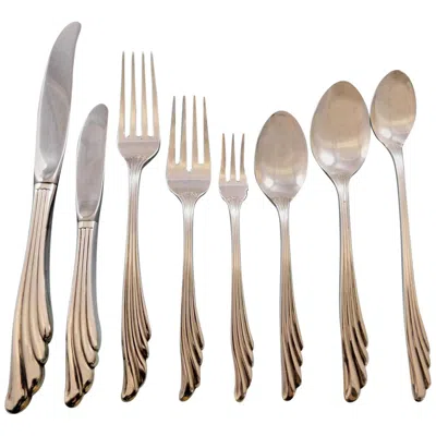 Pre-owned Wallace Silversmiths Caribbean By Wallace Sterling Silver Flatware Set For 8 Service 70 Pieces In Sand