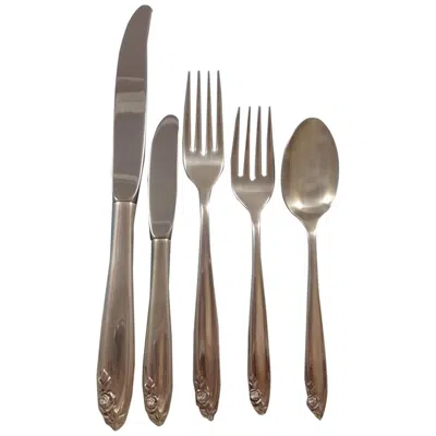 Pre-owned Wallace Silversmiths Debutante By Wallace Sterling Silver Flatware Set For 12 Service, 63 Pieces In Black