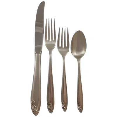 Pre-owned Wallace Silversmiths Debutante By Wallace Sterling Silver Flatware Set Service 32 Pieces